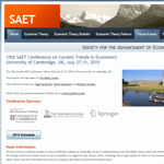 15th SAET Conference on Current Trends in Economics